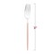 Silver with Pink Handle Moderno Disposable Plastic Dinner Forks (240 Forks)